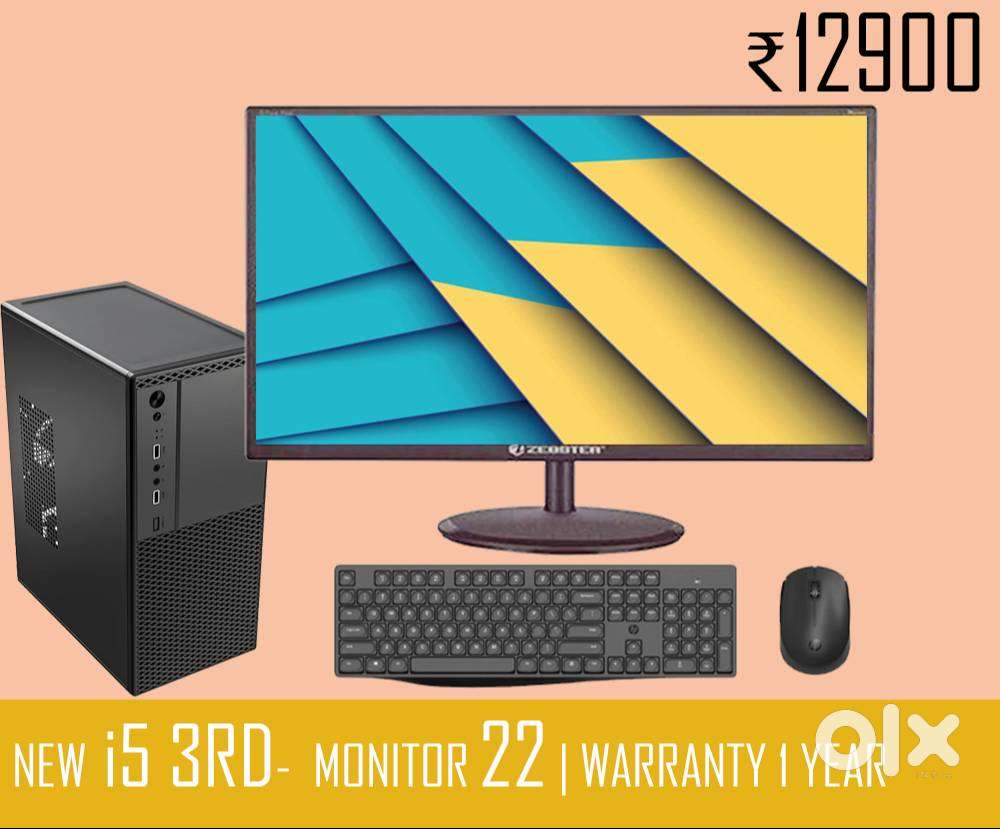 computer set  new i5 3rd gen  graphics 2gb  8gb ram  warranty 1yr