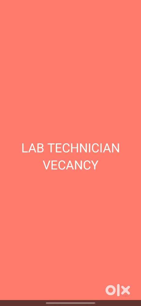 Lab technician vacancy