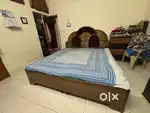 Double bed with storage