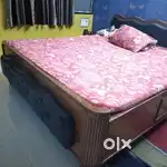 Double King Size Wooden bed(without mattress)