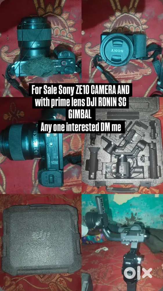 Sony ZV-E10 Camera + Prime Lens + DJI Ronin-SC Gimbal