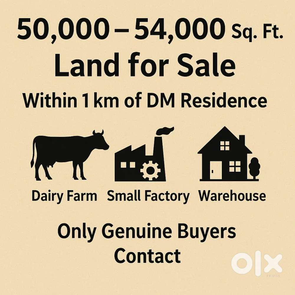 50000- 54000 square Feet land