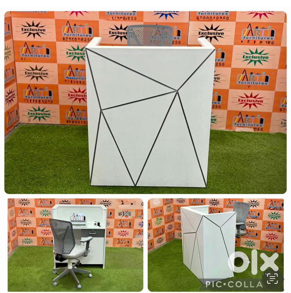 Classy reception tables cum cash counters office tables chairs COD