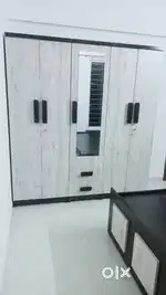 NEW 5 DOOR WARDROBE WITH WOODEN HANDLE