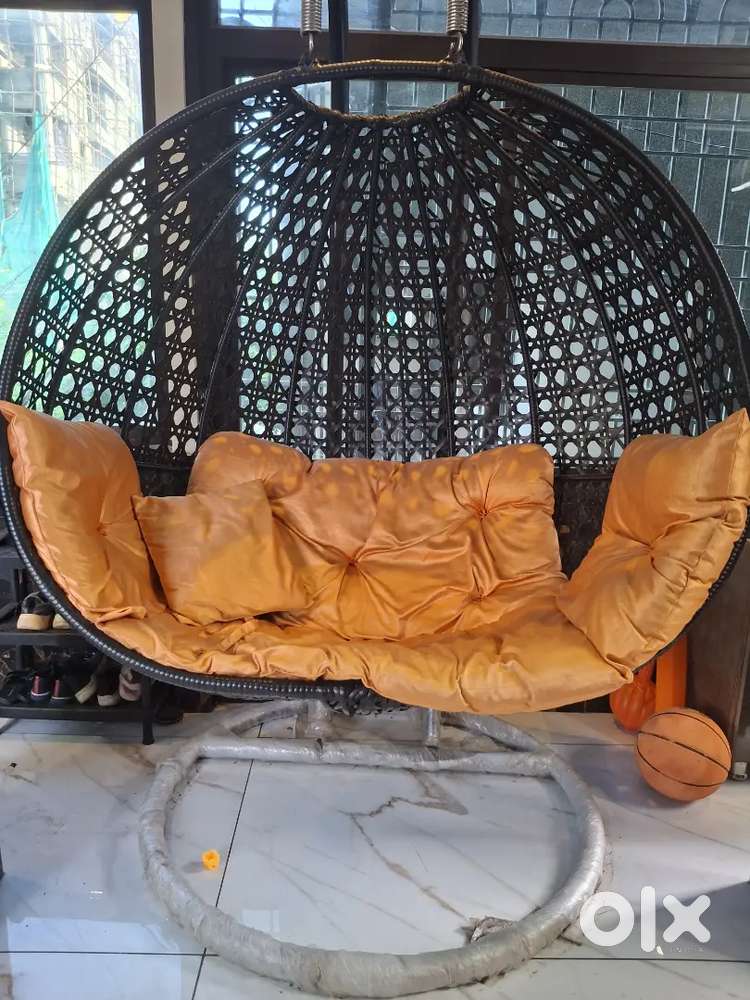 Double seater swing with stand
