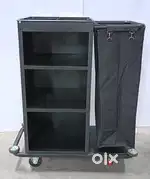 MS Black Housekeeping Trolley Half