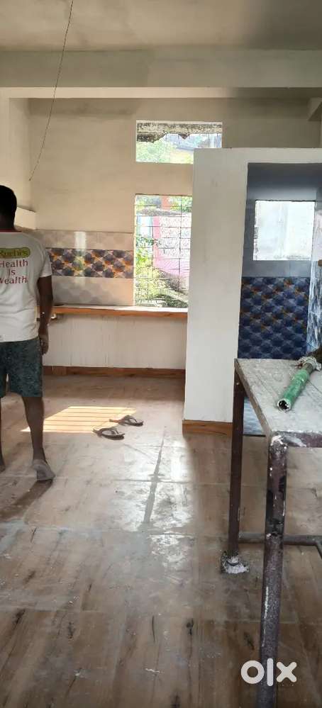 Single room attached kitchen bathroom at Birubari