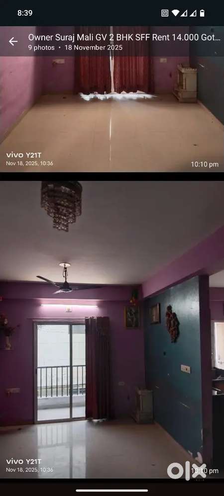 2 BHK semi furnished flat