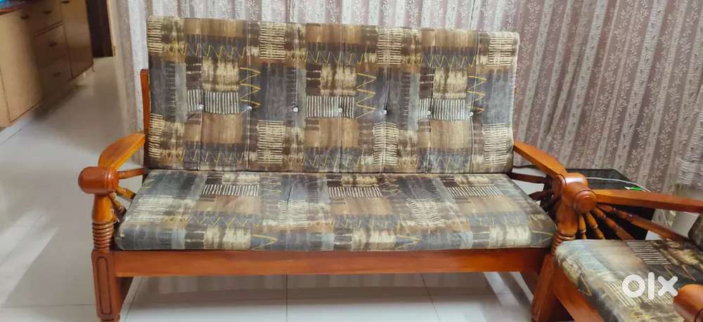 Teak Wood Sofa Set 3+1+1