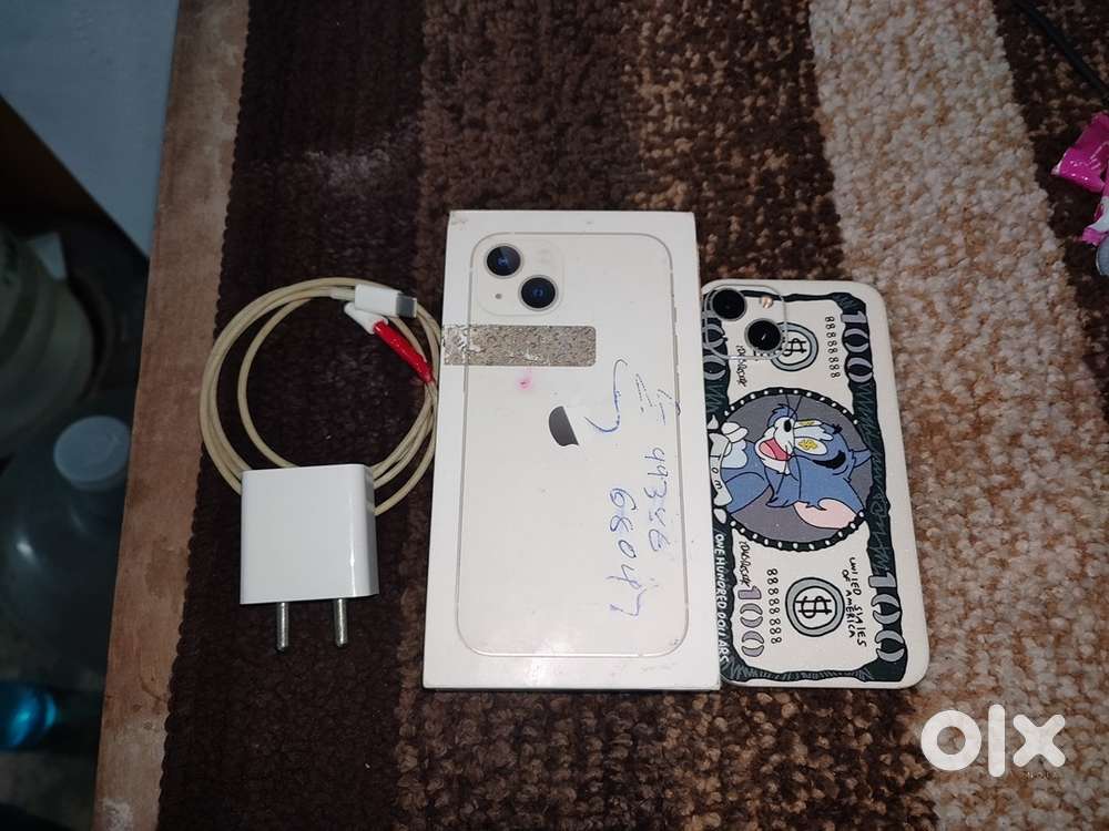 I phone 13 white 128 gb backpanel little bit crack