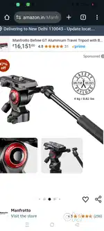 Camera tripod manfrotto Befree