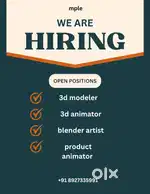 3d animator & blender artist needed