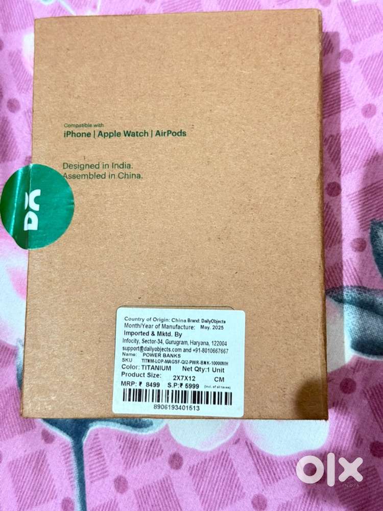 Dailyobjects Loop Powerbank For qi2 Wireless Charging for iphone offic