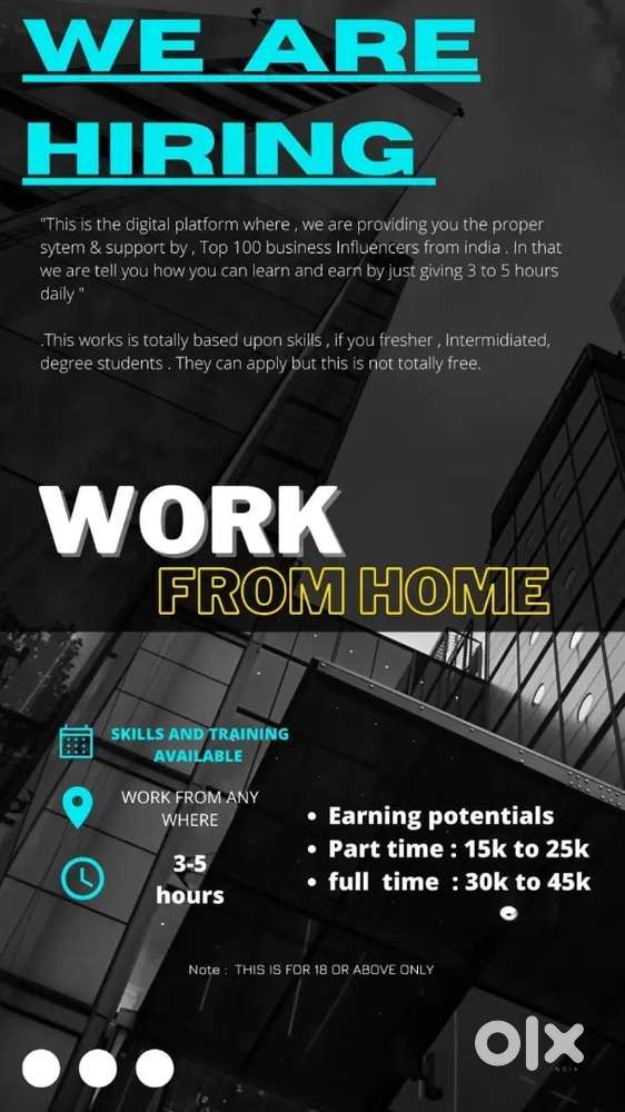Work from home part time /full time 18+ male/female