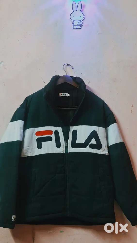 FILA puffer jacket FILA GREEN Spellout big logo...