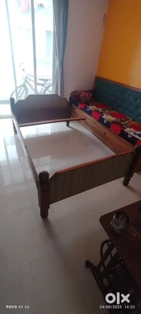 Single Wooden Bed