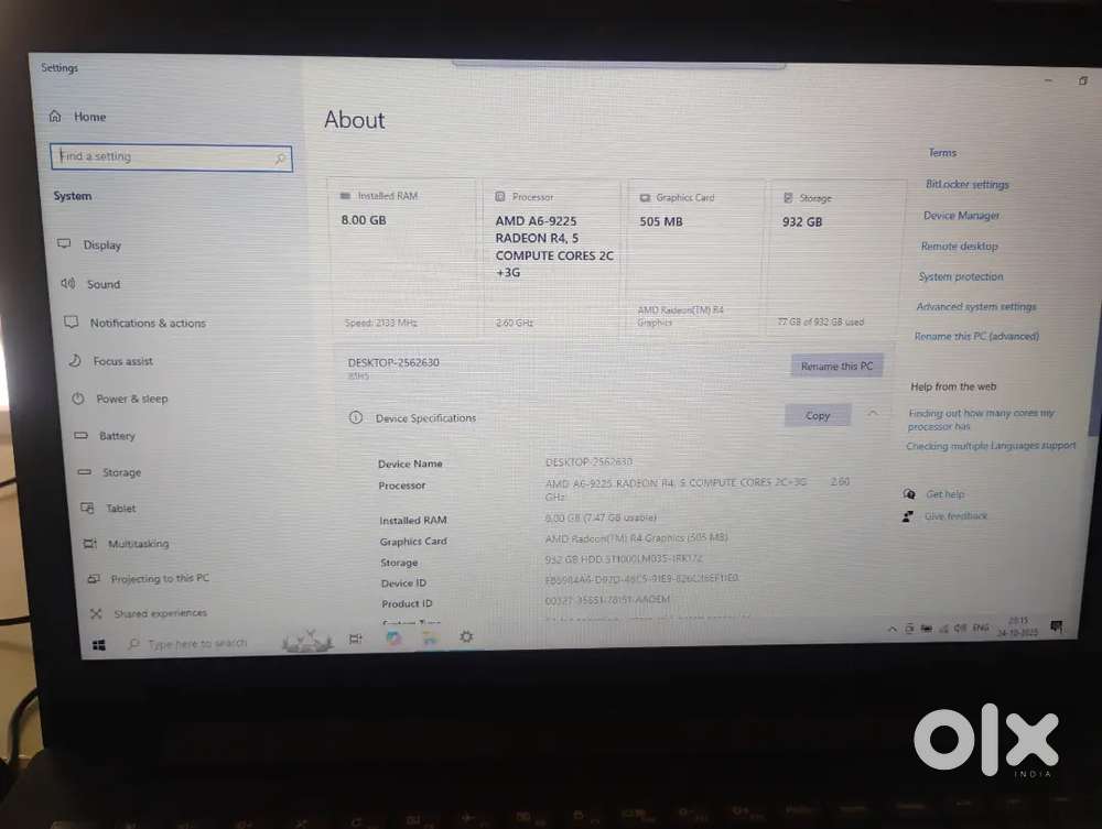 Selling one excellent condition spear Lenovo laptop under 10k