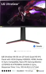 LG 27GP850 27 QHD Monitor (New)