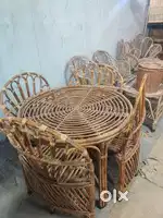 Cane dining table set/ Cane stool/ flower planter/ Cane chair/ Baskets