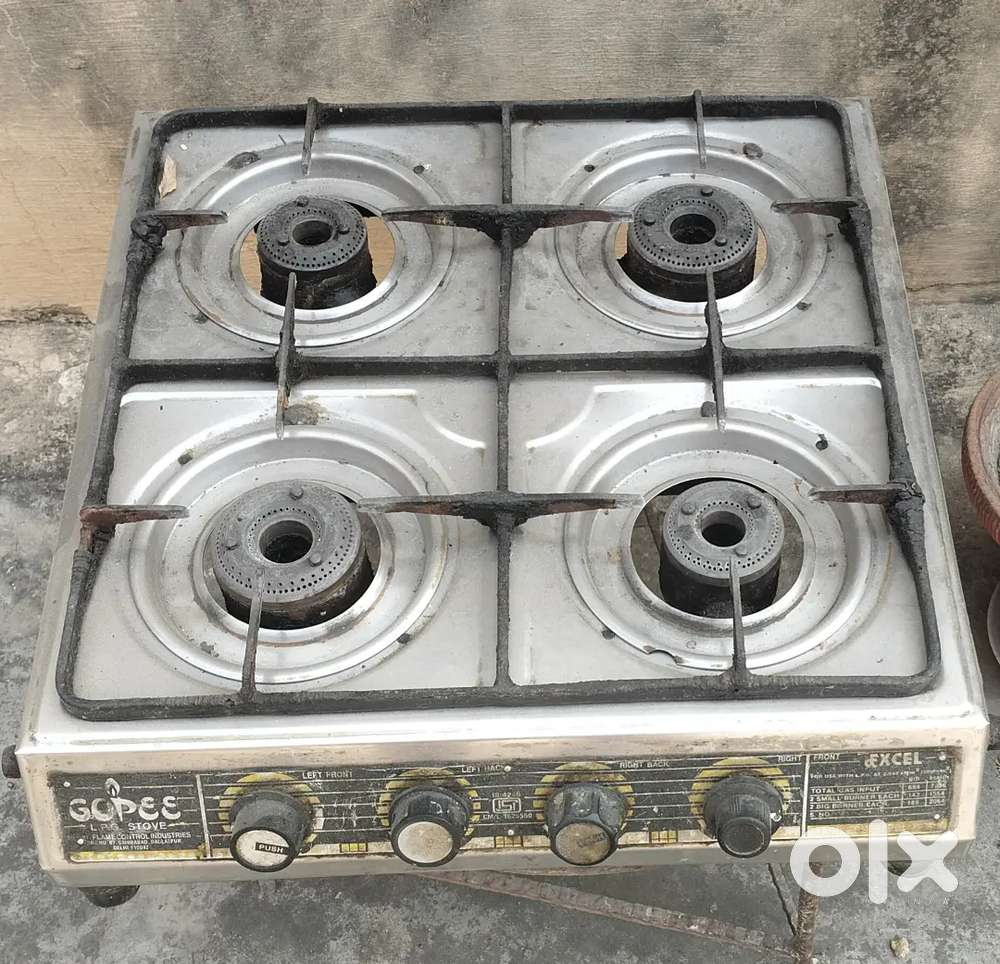 Stainless steel four burner gas stove