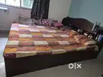 Old King size Bed with huge 5 storage in 8000