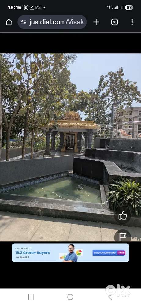 North facing 3bhk apartment for rent - Gated community with iskon view