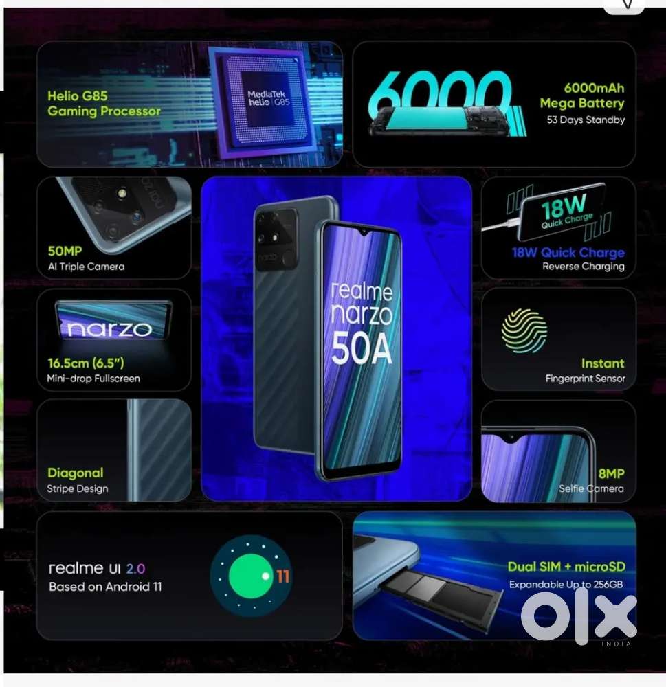 Realme naazu A50 4GB ram memory 128 good super mobile no problem