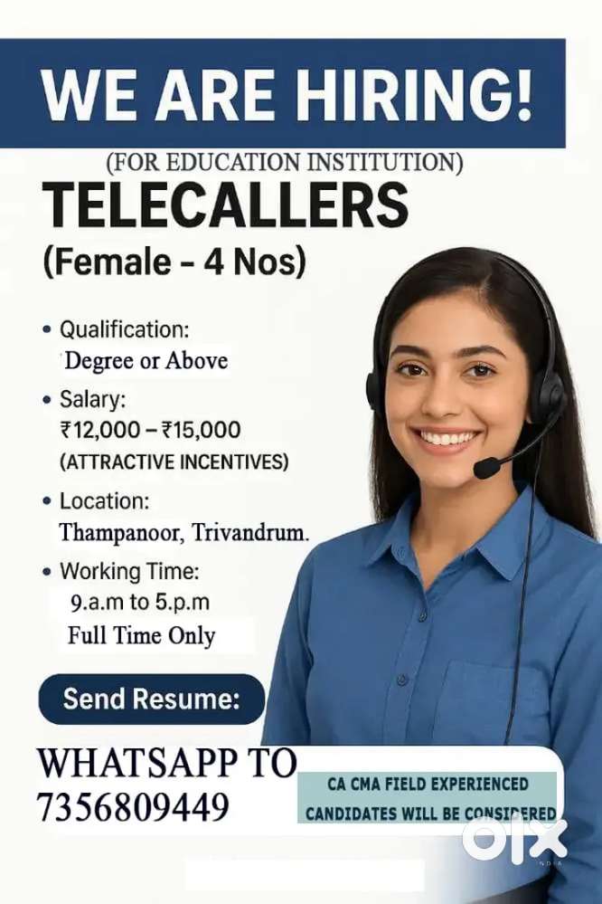 EXPERIENCED CANDIDATES ONLY NEEDED