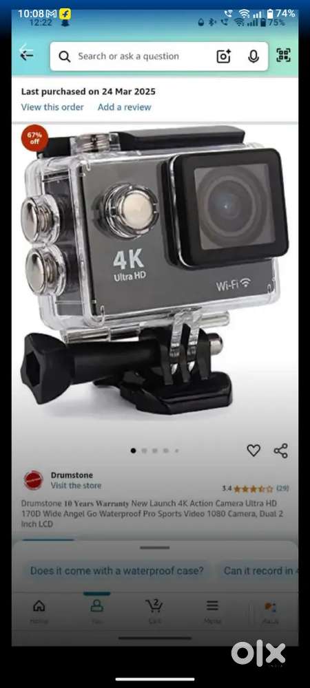 Drumstone 4k camera with invoice