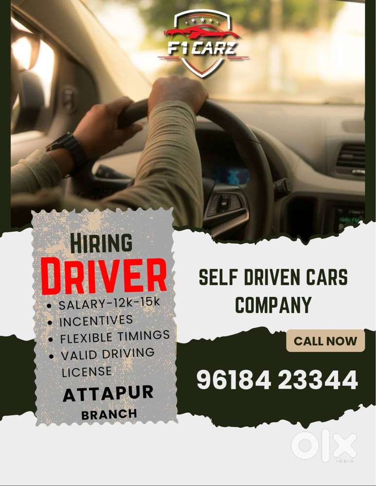 hiring driver for self drive cars company