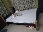 Iron bed without mattress
