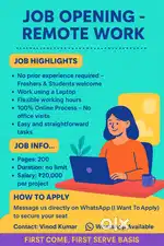 Remote Data Entry – WFH  Flexible hours – Work anytime, no fixed sched
