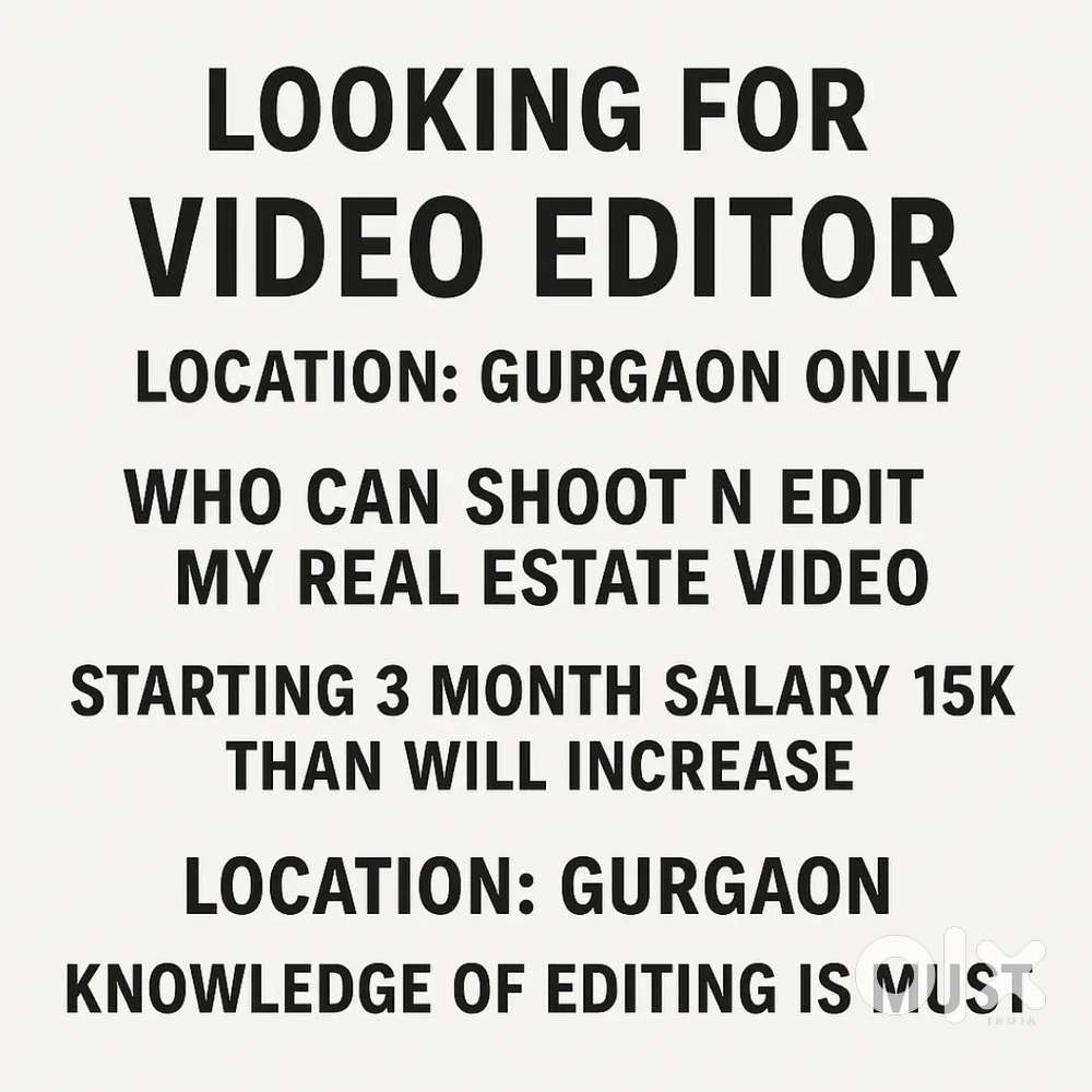 Video Shoot And Editing