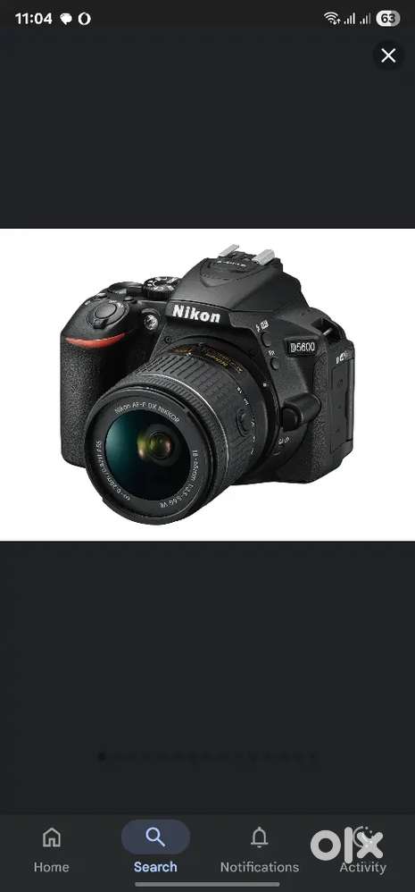 Nikon DSLR 5600 with 70-300mm lens