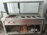Goll Gappee Steel counter with Bhati and Steel Bhati