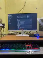 PC Setup Acer Monitor + Gaming Keyboard Mouse + UPS Full Package