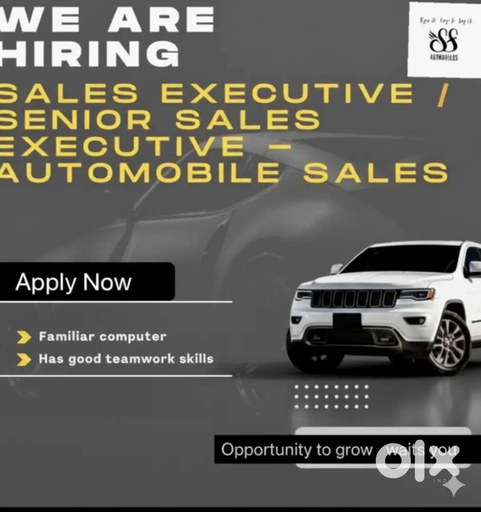 Sales person required for used car sales