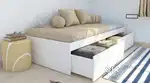 Single Bed (with storage drawers) + Mattress (The Sleep Company)