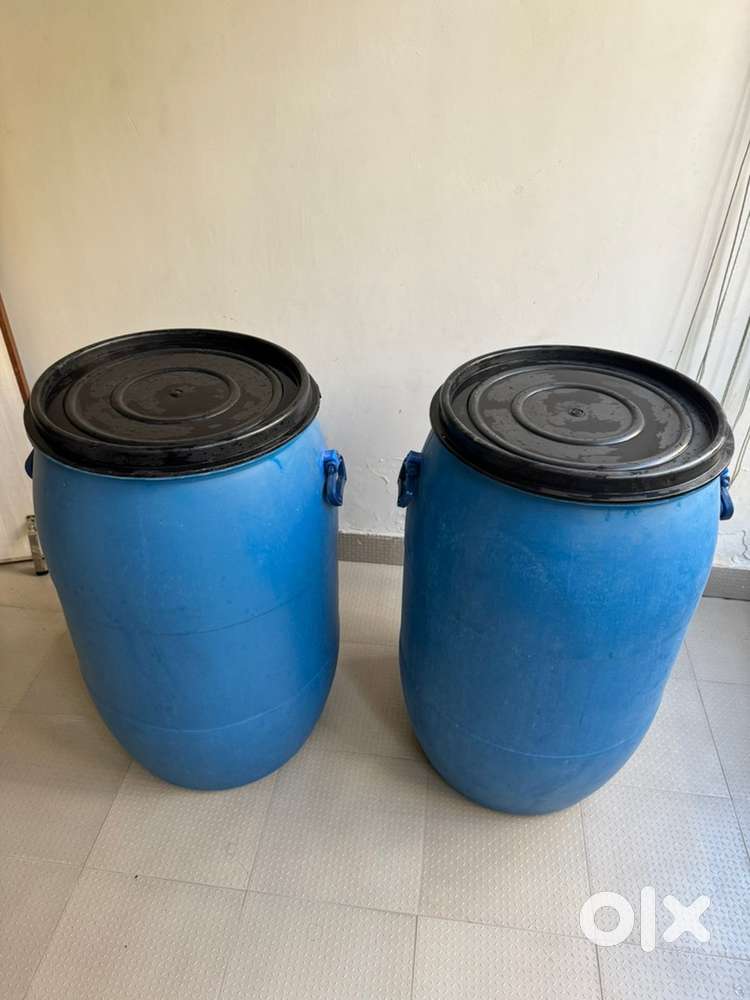 2 nos water storage drum with lid for sale