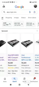 Akai mini mpk 3 midi keyboard.