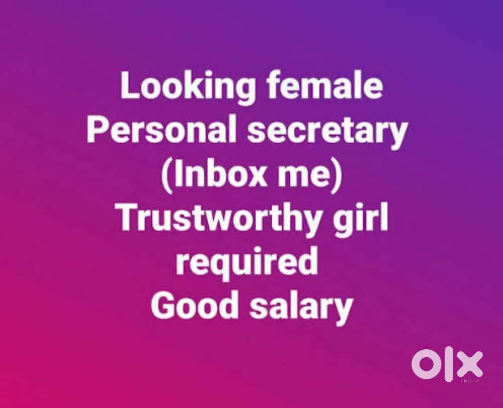 Female personal secretary wanted