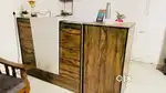 Reception table, sofa, bad, tables, 1000 sq feet aluminum partition