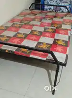 Folding  bed with mattress