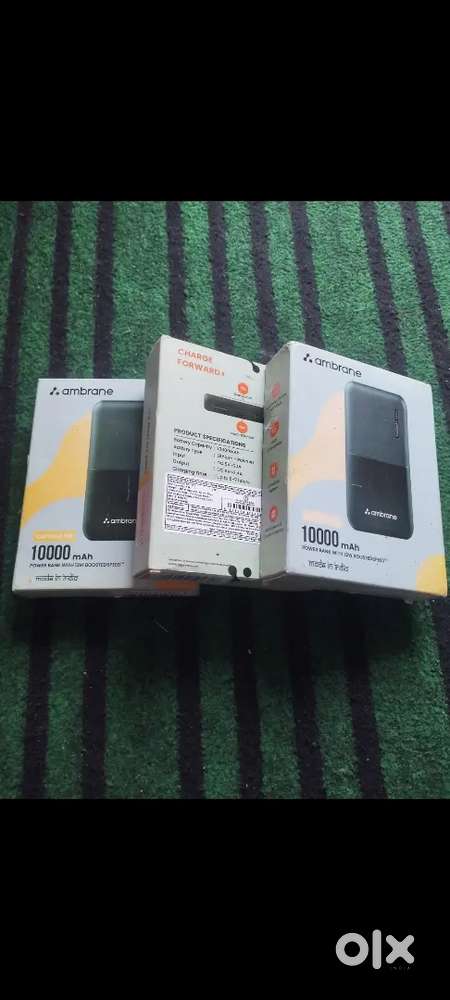 Box packed new ambrane 10000 mah power banks (NO USE WET)