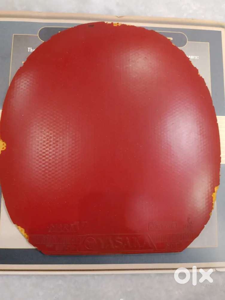 Yasaka Mark V Soft Table Tennis Rubber (Black & Red) – 6 Months Used