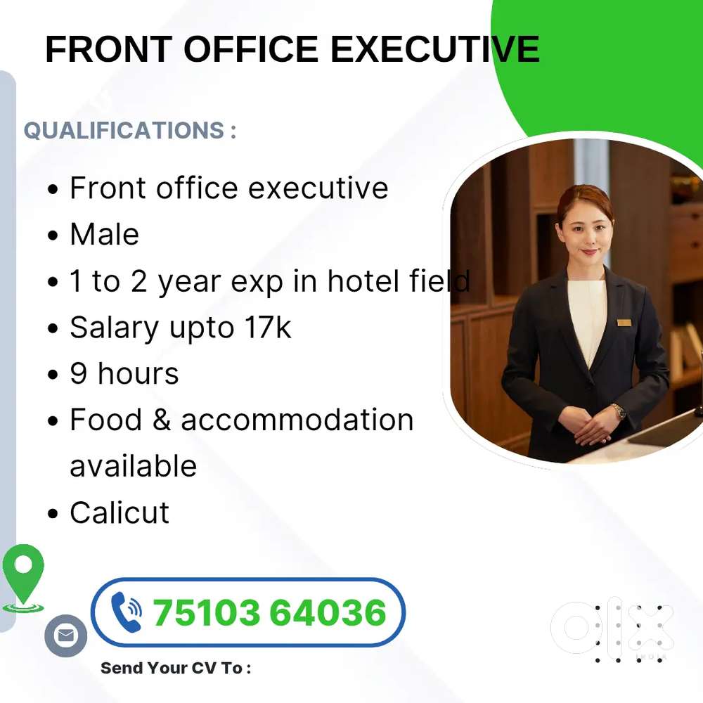 Hiring  FRONT OFFICE STAFF
