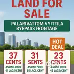 31cents Land For Sale Palarivattom Vytilla byepass frontage