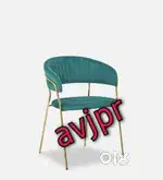 New golden frame designer cushion fabric cafe chair restaurant chair
