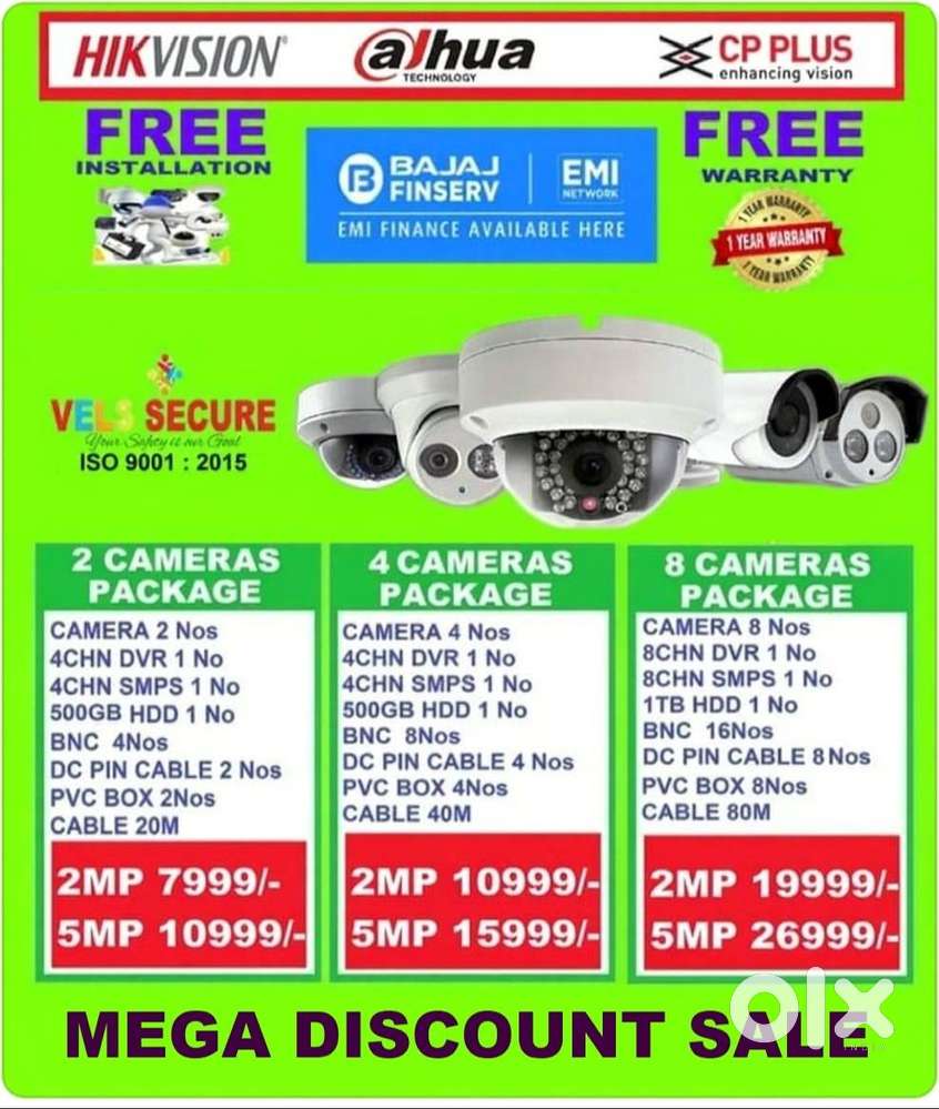 MEGA FESTIVAL OFFER SALE 2MP  HIKVISION   CCTV CAMERA   DAY & NIGHT