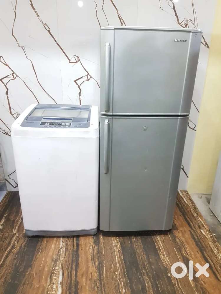 Samsung double door refrigeratorand lg topload fully automatic W/M